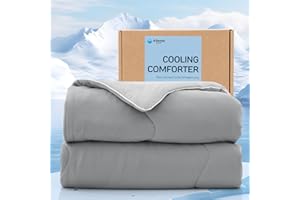 Ailemei Direct Cooling Comforter for Hot Sleepers,Twin Size Cooling Blanket That Instantly Chills for Night Sweats,Double-Sided Breathable Blankets to Control Your Sweat,60"x80",Gray