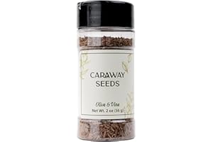 Olive & Vine Caraway Seeds, Earthy & Aromatic, Seasoning for Rye Bread, Sauerkraut, and Goulash, Rich Tradition, Authentic Taste, For Global Recipes (2 Ounce)