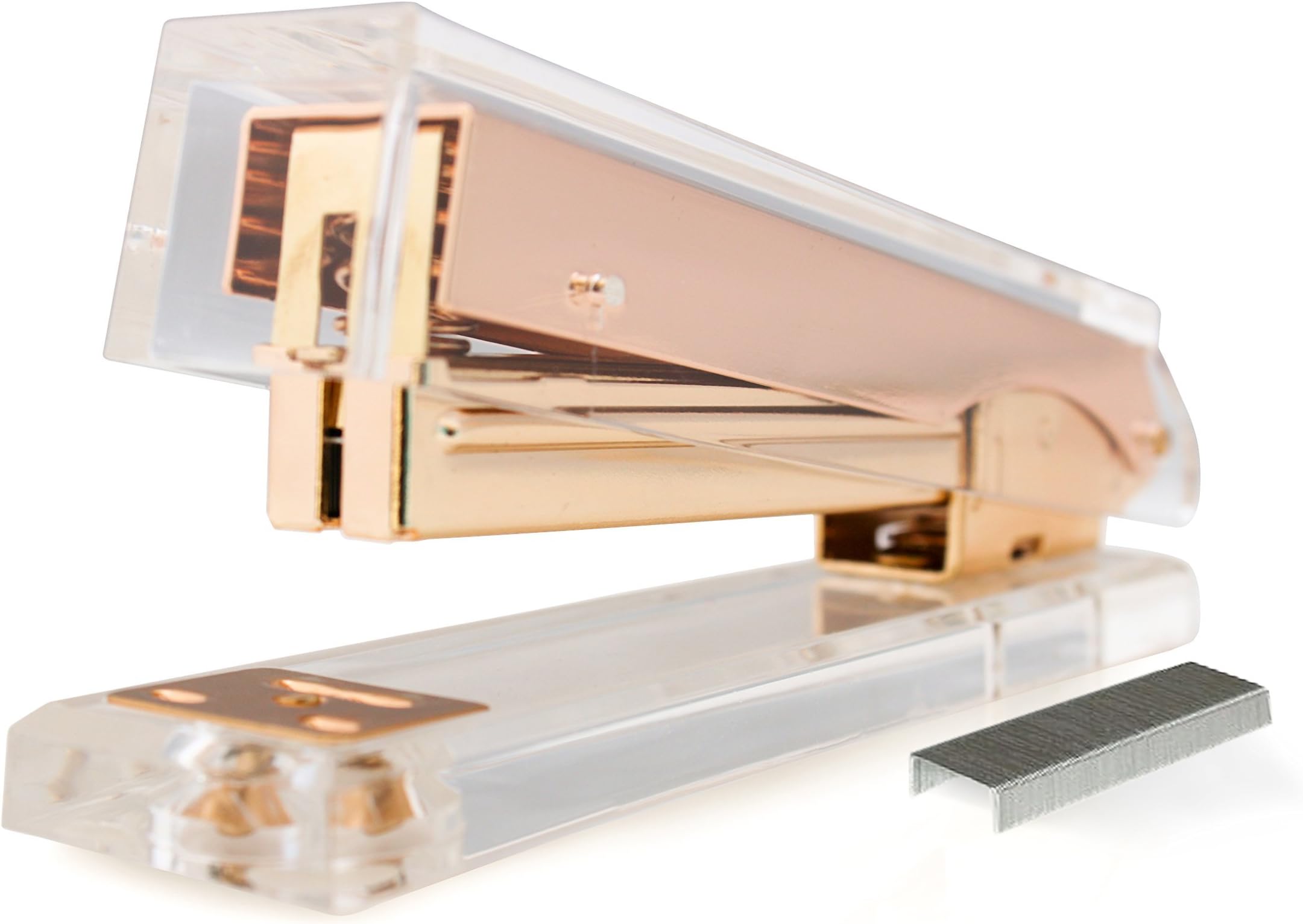Sexy Staple Gold Stapler for Modern Office Space with Top Modern, Sheet Stapling Capacity with Staples, Set of 20