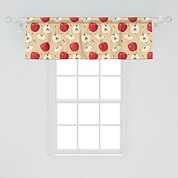 Ambesonne Fruits Window Valance, Fresh Fruit Slices