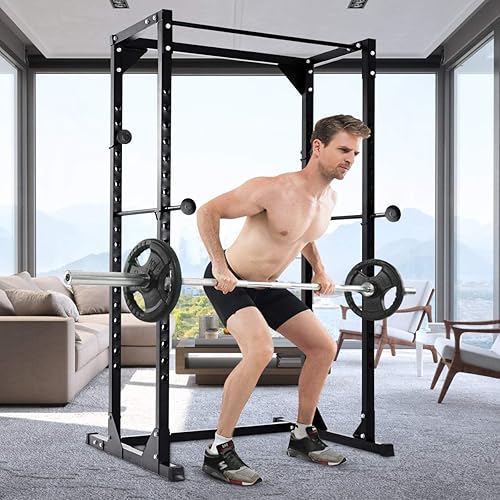 Goplus Power Rack Heavy Duty Adjustable Power Cage Multi-Function