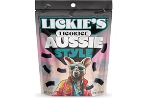 Lickies Licorice Black Licorice | 14 Ounce | Soft & Chewy Australian Licorice Candy Twists | Fancy Licorice Candy | Aussie Style Gourmet Licorice | 1 Pack