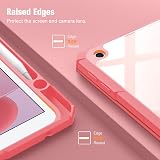FINTIE Hybrid Case for iPad 9th/8th/7th Gen 10.2 in Pink Pencil Holder Auto view 6