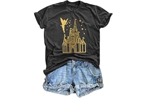 MNLYBABY Magical Shirt for Women Magic Kingdom Tshirt Family Vacation Tee Castle Believe in The Magic Shirt Tie Dye Tops