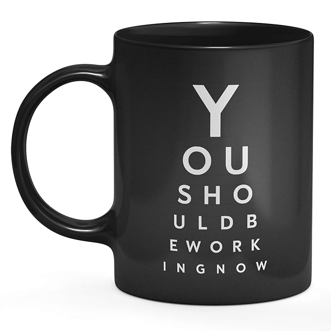 Buy Blatant Store Black Printed Microwave Safe Ceramic Coffee Mugs for Home & Office, 325 ML