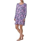 Karen Neuburger Women's Long Sleeve Nightshirt with Lace