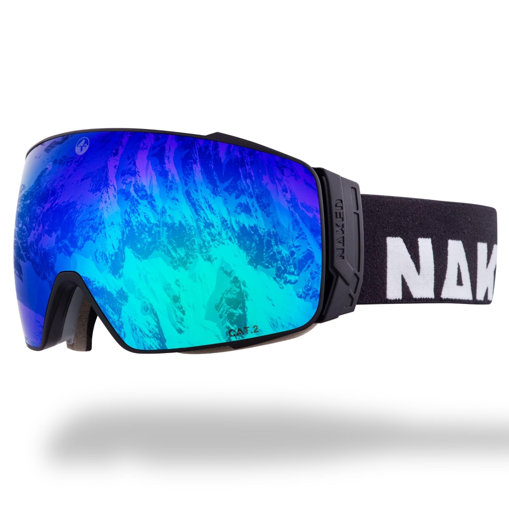 NAKED Optics The STORM Ski Goggles Men, Ski Goggles Women, Snowboard Goggles, Ski Goggles with Interchangeable Lenses (STORM OTG Black)