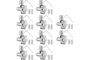 TIGBEAR 10 PC Bullet Piercing Valves, BPV-31 Piercing Valve Kit, A/C Refrigerant Retrofit Valve for R12 R22 R502 HVAC Refrigerant System 1/4, 5/16, 3/8 Inch Outer Diameter for TJ90BPV31, AP4502525, BPV31D