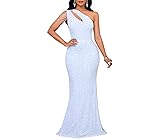 Cololura Women Sequin Elegant Sexy One Shoulder