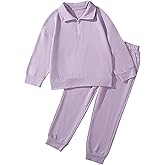 Corfrute Girls 2 Piece Sweatshirt and Sweatpants Set Girls' Long Sleeve Tracksuits Kids Fall Sweatsuits (5-13 Years)