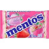 Mentos Strawberry I 5 Rolls of Strawberry Flavored Chewy Dragees I 187g 6.6 ounce total