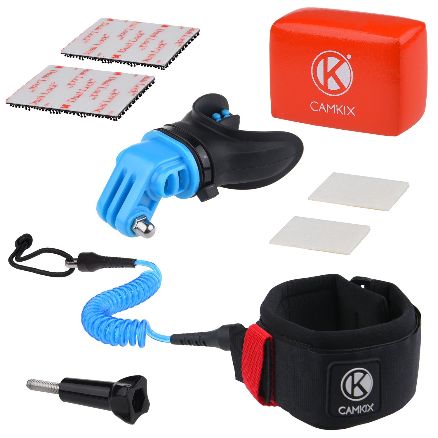 Surf Mouth Mount Kit compatible with Gopro Hero (Mouth Mount + Coil Arm Strap + Floater, for Gopro Hero)