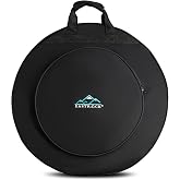 EASTROCK 22&rdquo; Cymbal Bag with Strap for Cymbal Protection，Black | Padded Cymbal Case Storage, Cymbal Bag for Drum Cymbals and Accessories