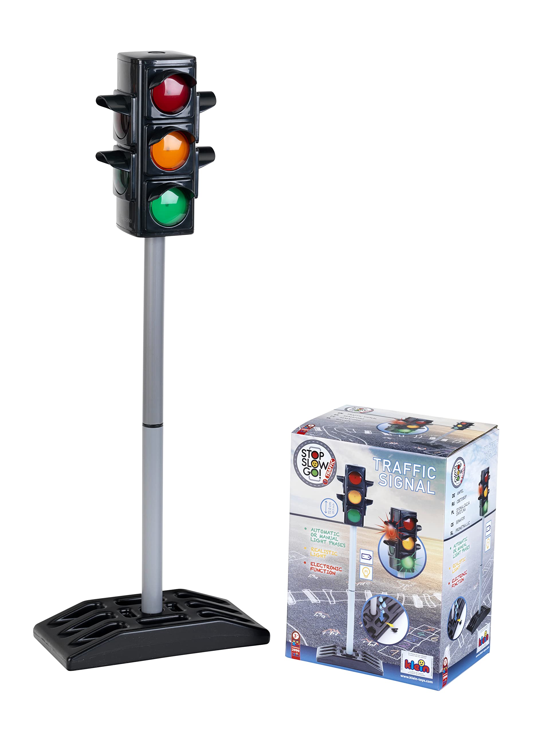Theo Klein Ampel | Batteriebetriebene Verkehrsampel mit manuellem oder automatischem Ampelzyklus | Maße: 27 cm x 12,5 cm x 72,5 cm hoch | Spielzeug für Kinder ab 3 Jahren 5