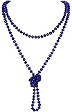 FirstmeetFashion Beads Rope Knot Long Beaded Necklace Versatile 60" Strand Costume Jewelry for Women
