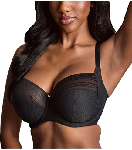 Panache Womens Andorra Wired Full Cup (5675) Balconette Bra, Black