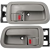 Lcyolada Pair of Interior Door Handles W/Bezel (Light Gray) for Toyota Tundra (Standard/Regular/Extended Cabs ONLY) 2000 2001 2002 2003 2004 2005 2006,Front Left Driver &amp; Right Passenger Side