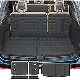 Rongtaod Cargo Mat Compatible with 2024 2025 2026 Chevrolet Traverse (NOT Limited) & GMC Acadia 2025 2026 Buick Enclave Trunk Liner Cargo Liner Chevy Traverse Accessories (Trunk Mat+Backrest Mats)
