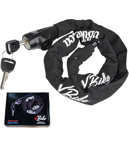 EYPINS Chaîne Antivol Avec U – 10 M, Fer Trempé 7 Mm, Cadenas Laiton, 3 Clés