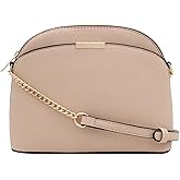 FashionPuzzle Saffiano Small Dome Crossbody bag with Chain Strap