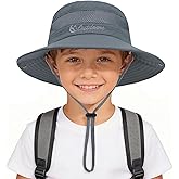 Kids Sun hat for Girls Boys Outdoor Breathable Sun Protection UPF 50+ Cap Wide Brim Summer Beach Bucket hat