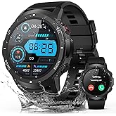 Smart Watch for Men- Bluetooth Call, 2025 Military Waterproof Fitness Sleep Tracker Watch with 110 Sports Modes, Smartwatch for Samsung Android iPhone iOS Compatible