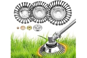 KOUJUT Indestructible Trimmer, 2024 Upgraded Indestructible Trimmer Head, 6/8/10 Inch Indestructible Weed Trimmer, Steel Edge Pro Grade Trimmer with Universal Adapter Kits (6 inch Kit)