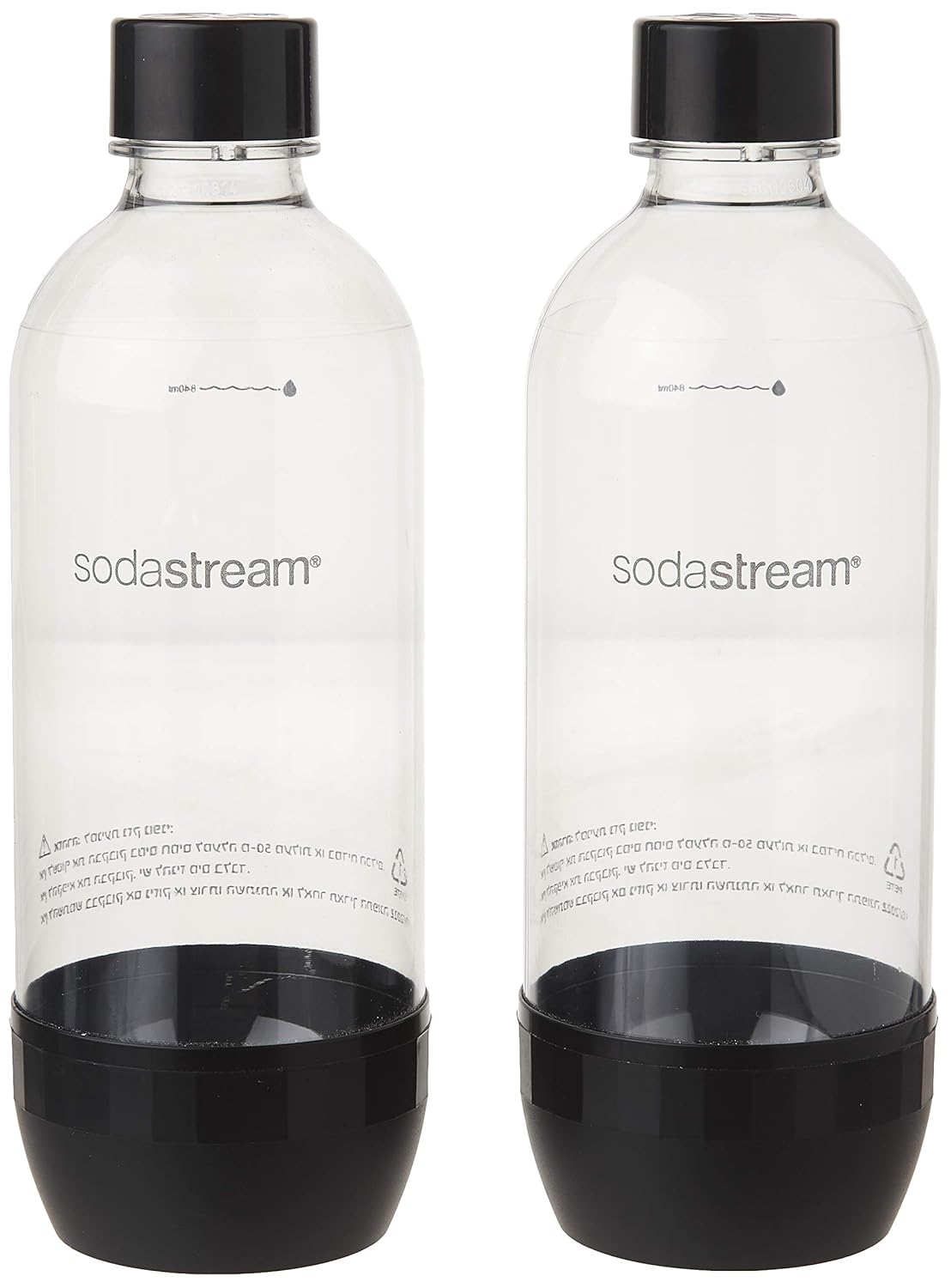 SodaStream 2 x 1L PETFlaschen Duopack Bruchfest Kunststoff Transparent Schwarz eBay