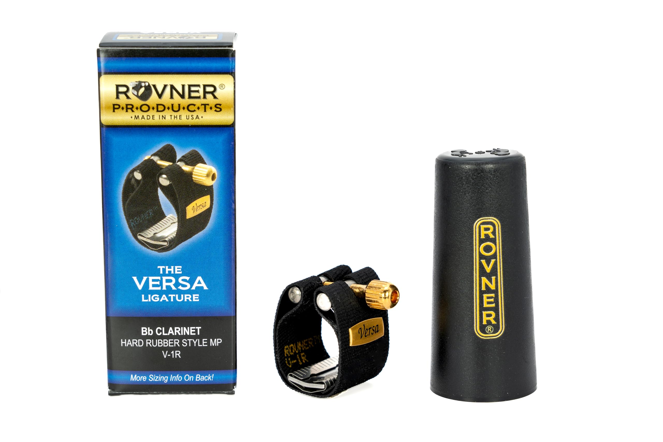 Rovner Versa Series Premium Dark Ligature for Bb Clarinet - Black/Dual Tone Alloy - V-1R