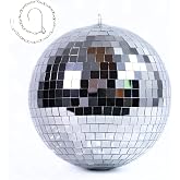 10-Inch Silver Mirror Disco Ball - The Ultimate Party Decoration for Wedding - Transform Your Event with Dazzling Light Reflections - Ideal for Dance Parties and Special Occasions - Silver