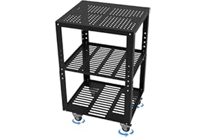 Eastrexon Planer Stand, 27.6" x 24" Tabletop, 31"- 44.7" Height Adjustable, 550 LBS Capacity Planer Table with 4 Stable Casters & Storage Space, for Most Planers, Saws, Bench-top machines, Power Tools