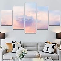 SIGNWIN 5 Panel Canvas Wall Art Modern Art Landscape Modern Multicolor Photography Relax/Calm Rocky for Home Decorations Ready to Hang - 60