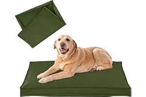 VENESSCO Dog Bed Covers Replacement Washable, Waterproof Dog Bed Cover with Zipper, 44Lx32Wx3H inch Durable Oxford Pet Bed Co