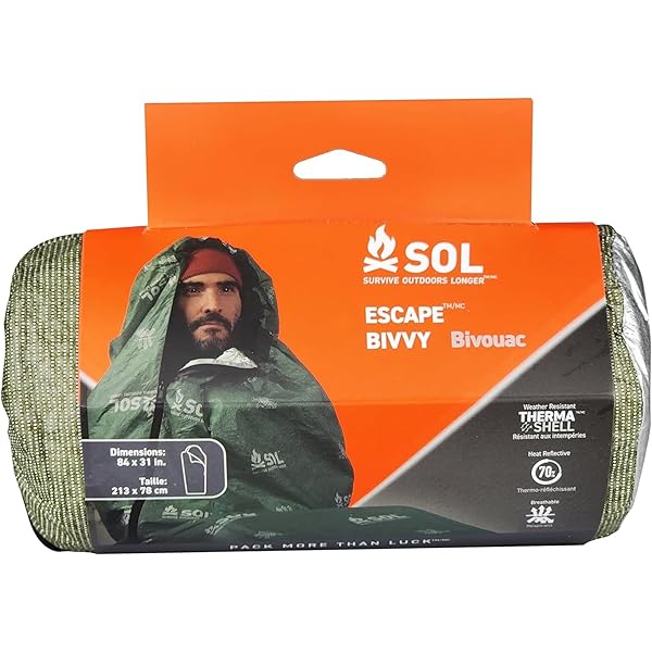 Amazon.com : SOL Escape Bivvy XL with Hood - Orange : Sports 