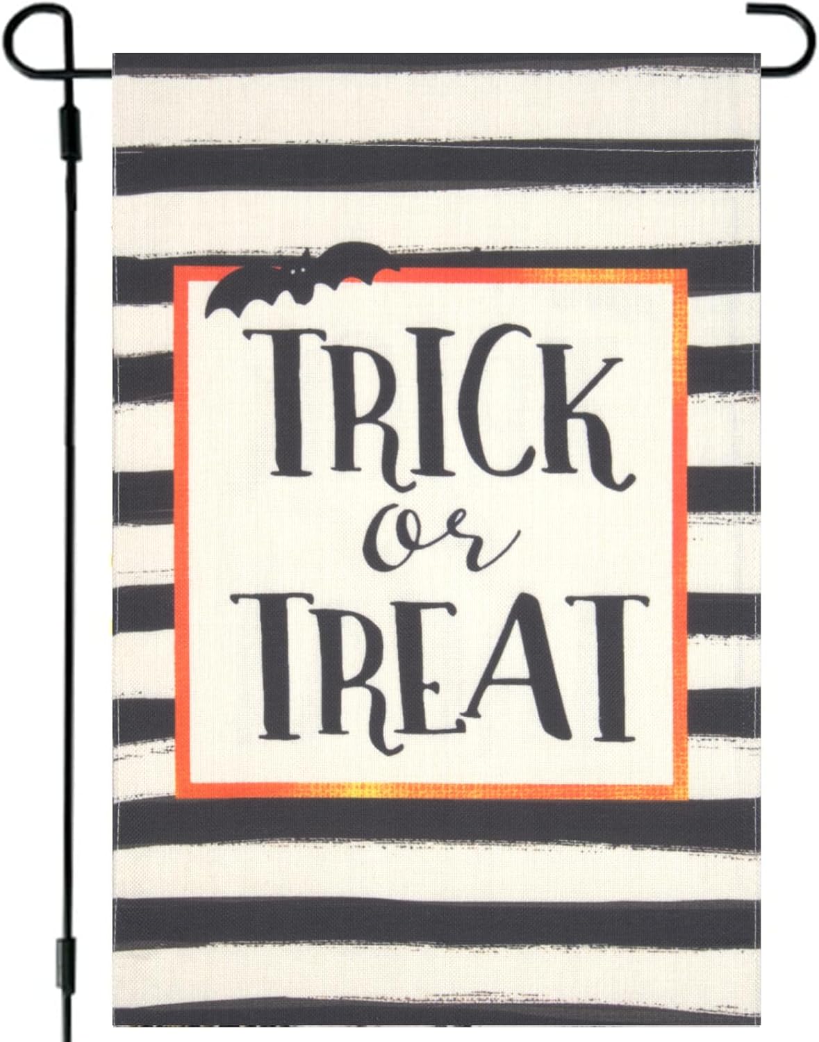 Flags - Halloween Garden Flag Double Sided,12×18 Inch Trick or Treat Halloween Decorations Outdoor,Burlap Rustic Garden Decor for Farmhouse Yard Front Porch