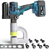 Crafthydro Electric Hydraulic Hole Puncher Max 16GA Steel/10GA Iron | 1/2" to 1-1/4" Sheet Metal Battery Cordless Knockout Stud Punch Driver Kit Portable KO Tool( No Conduit Hole Cutter Needed)