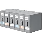 DIMJ Bed Sheet Organizers for Closet - 6 Pack (Queen or King) Bedding Organizer with Reinforced Handles and Window Closet Fol