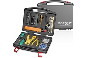 Network Tool Kit, ZOERAX 11 in 1 Professional RJ45 Crimp Tool Kit - Pass Through Crimper, RJ45 Tester, 110/88 Punch Down Tool