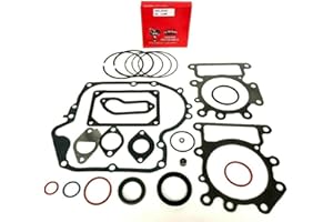 LIL RED BARN 594437 Piston Rings And 796187 Complete Gasket Set Compatible With Briggs And Stratton 16,17,17.5,18 HP Single Cylinder Overhead Valve Engines, OHV, Bore Size 90.5mm See Description For Compatible Eng