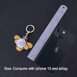 CATCH ON 2 Pack Leather Airtag Keychain Case