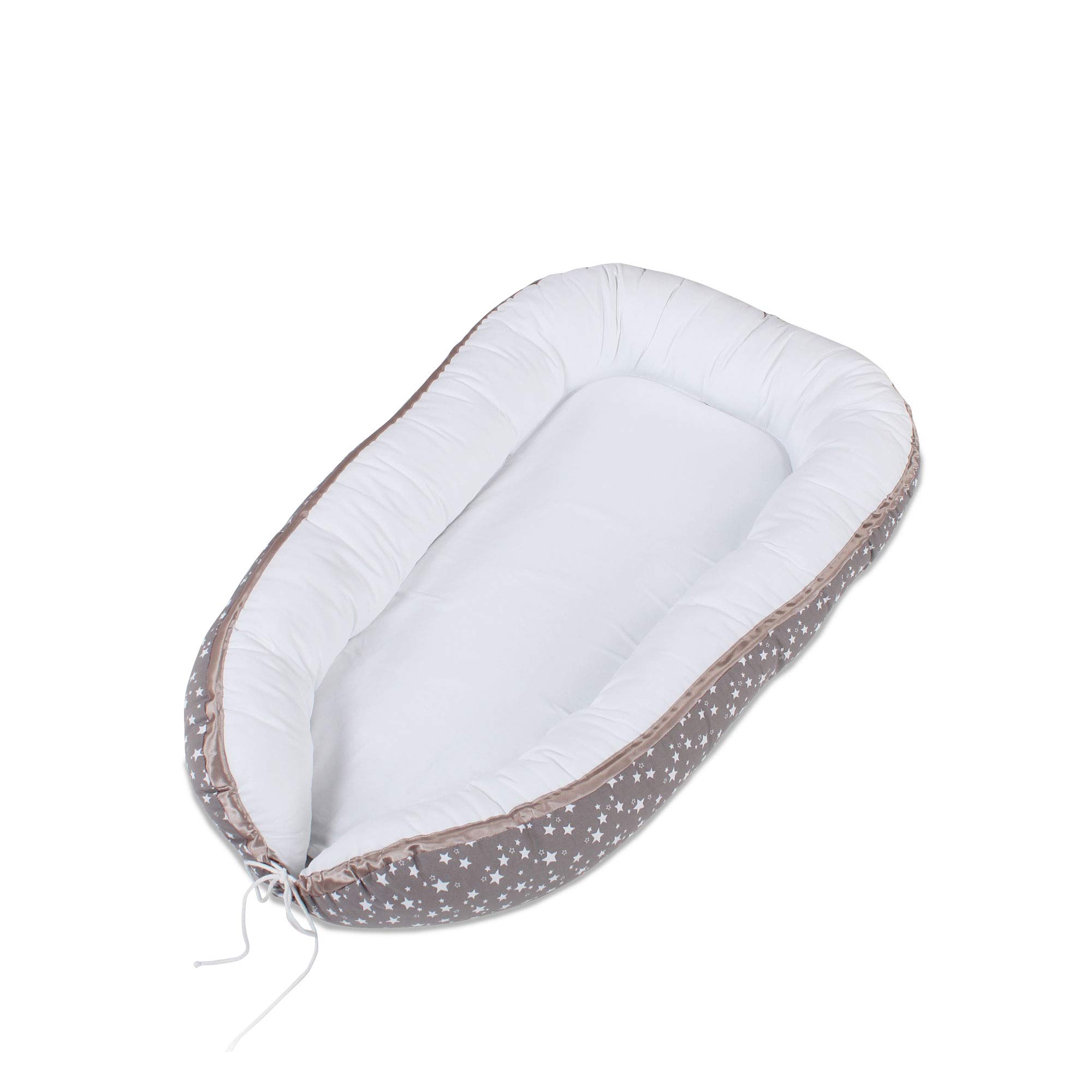 babybay Cuddle nest, Taupe Stars White