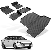 Floor Mats & Cargo Liner Fit for Nissan Altima 2019-2025 2026, Front & 2nd Row, TPE Rubber All Weather Protection Heavy Duty Floor Liners Anti-Slip Car Mats Nissan Altima Accessories