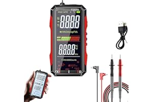 CQVNI Digital Multimeter FS899L Upgraded - USB Rechargeable 6000 Counts True RMS Tester with Color Screen, Auto-Ranging for Home/Industrial/Car Electrical Testing (FS899L)