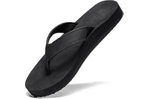 proutdor Men's Wide Flip Flop with Orthotic Arch Support Athletic Slide Thong Sandals for Men Soft Cushion Footbed