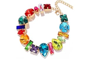 JEAIRTS Rhinestone Choker Necklace Sparkly Crystal Choker Statement Prom Necklaces for Women