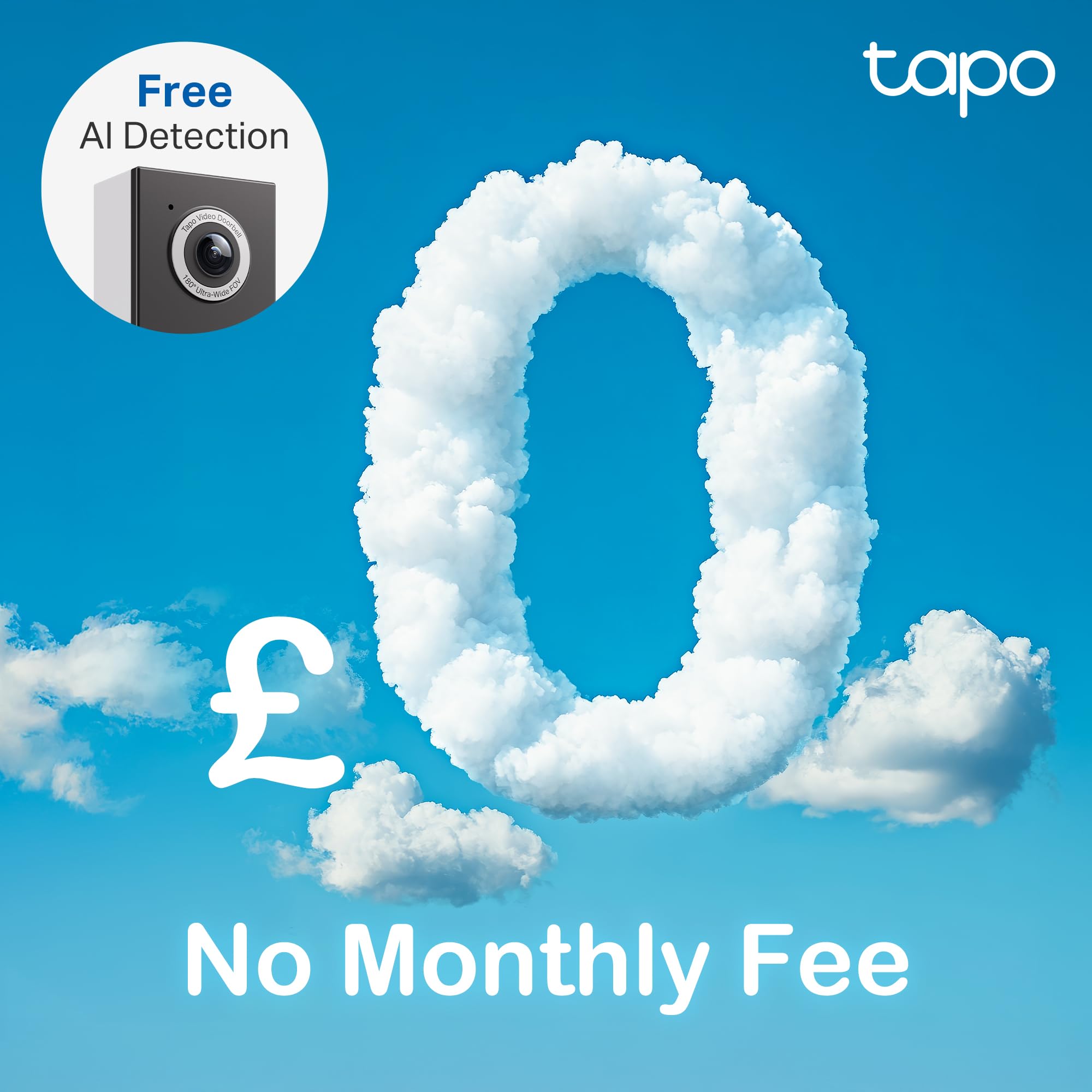 Tapo TD21 Battery Video Doorbell Wireless 2K 3MP Ultra-Clear Doorbell Camera, Ring Chime Included, Color Night, 160°DFOV Ultra-Wide, TP-Link Free AI Detection,IP65, 6-Month Battery,No Monthly Fee