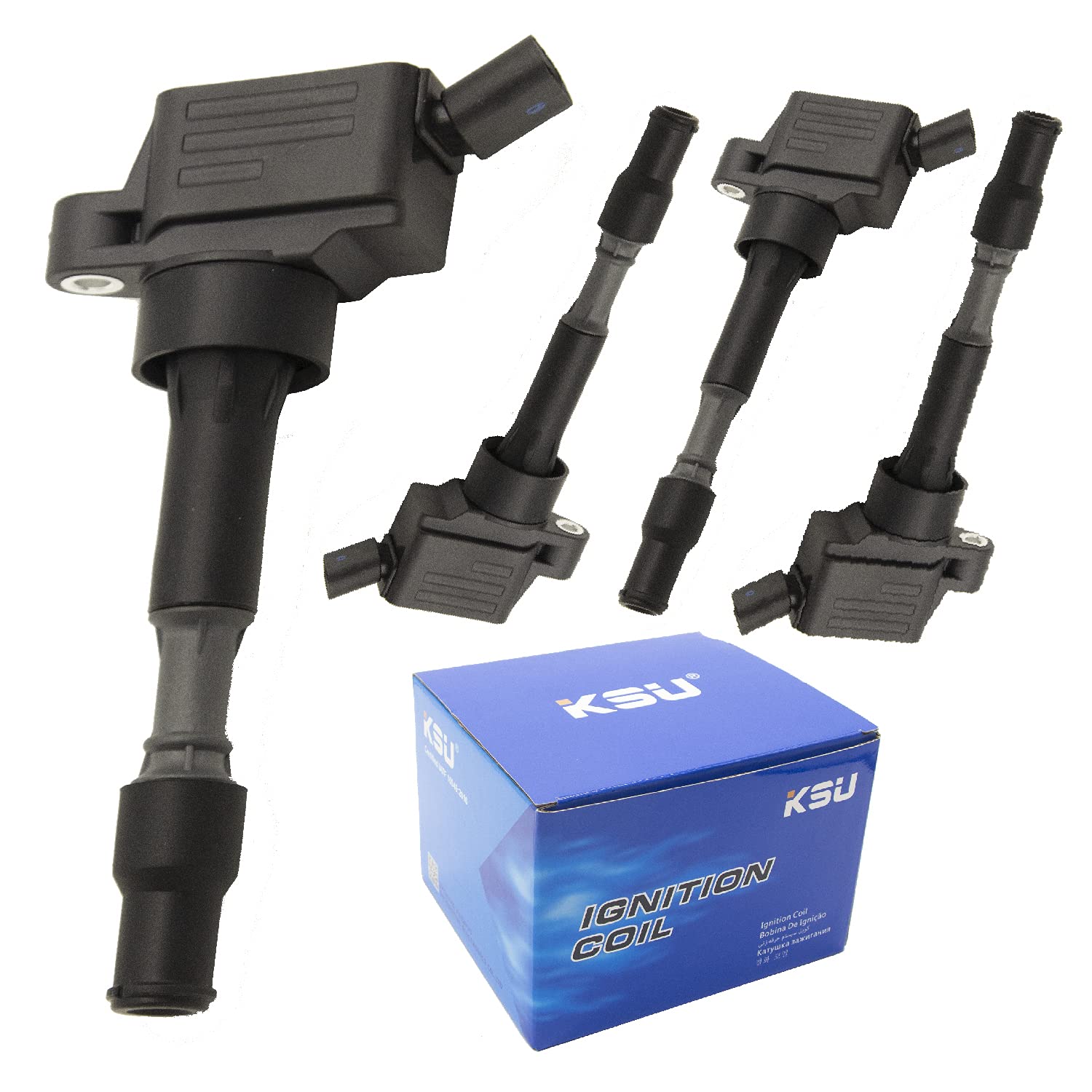 KSU Coil pack compatible with Hyundai Elantra 2.0L L4 Sedan 4-Door 2015 2016 2017 2018 2019 2020 4 pins Image