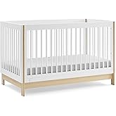 GAP babyGap Tate 4-in-1 Convertible Crib - Greenguard Gold Certified, Bianca White/Natural