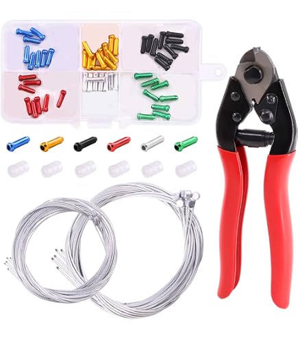 Tanstic Lot de 81 coupe-câbles de vélo en acier inoxydable et câble de