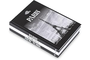 HOUSE N STYLE Decorative Books for Home Decor - 3-Piece Hardcover Decorative Book Set With Blank Pages - Stacked Books Decor for Shelves, Coffee Table - Three Hardcover Themes - Rustic Shelf, Bookshelf Decor